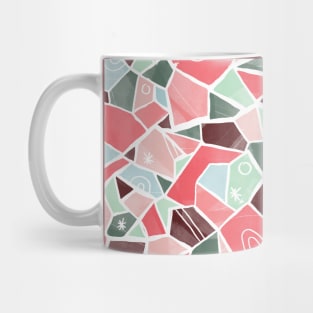 Coral and Mint Solid Shapes Mug